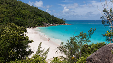 Anse Georgette à Praslin - chaque île a sa propre identité