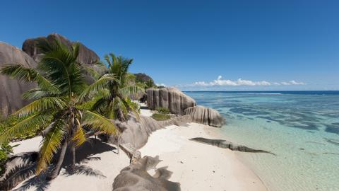 Beach "Anse Source d'Argent" La Digue (Seychelles)