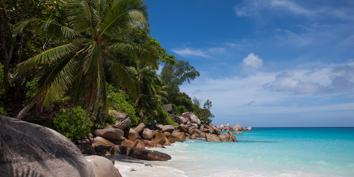 Beach Anse Georgette Praslin Seychelles 