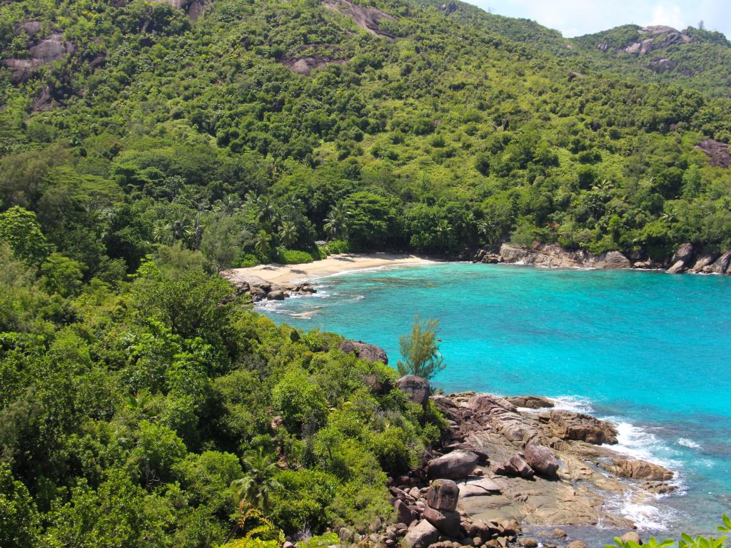 Vista di Anse Major dal sentiero Vista di Anse Major dal sentiero