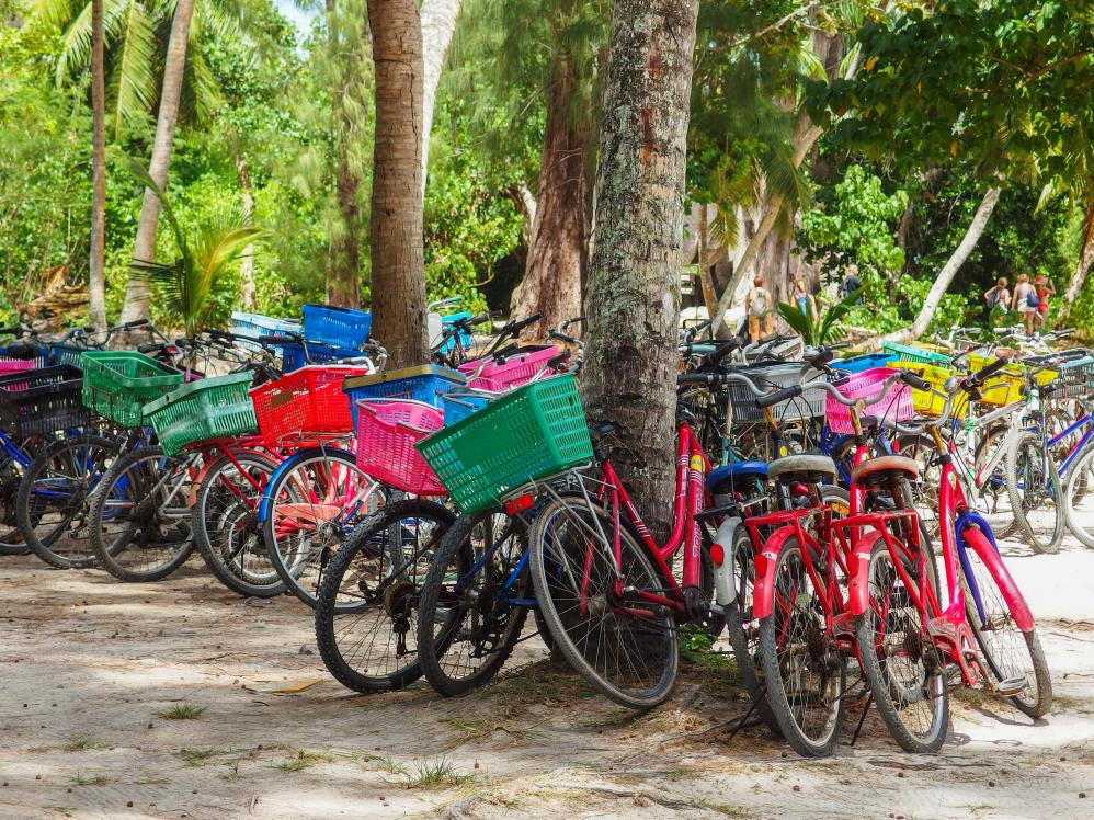 Una distesa di bici colorate