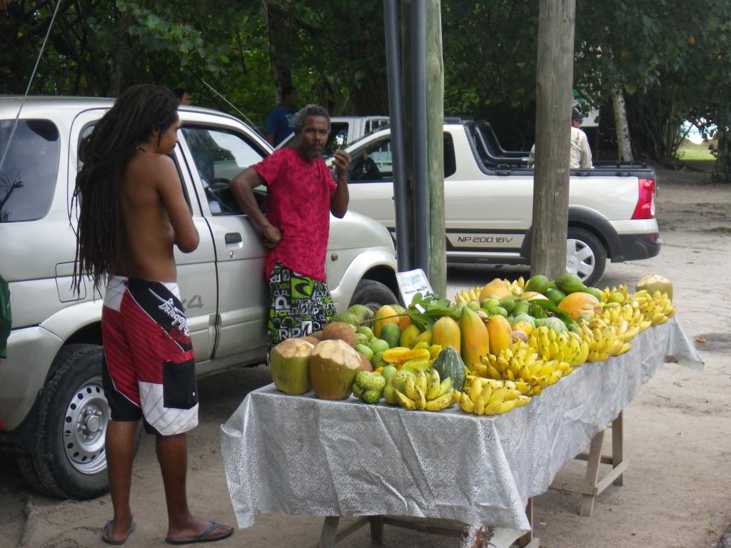 Verkaufsstand auf Praslin