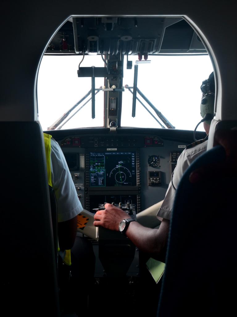 In der Propellermaschine nach Praslin