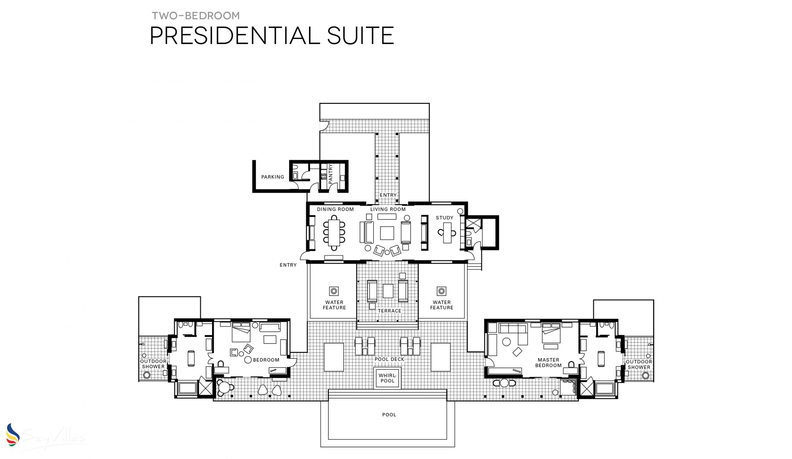 Foto 108: Four Seasons Resort - 3-Bedroom Presidential Suite - Mahé (Seychellen)