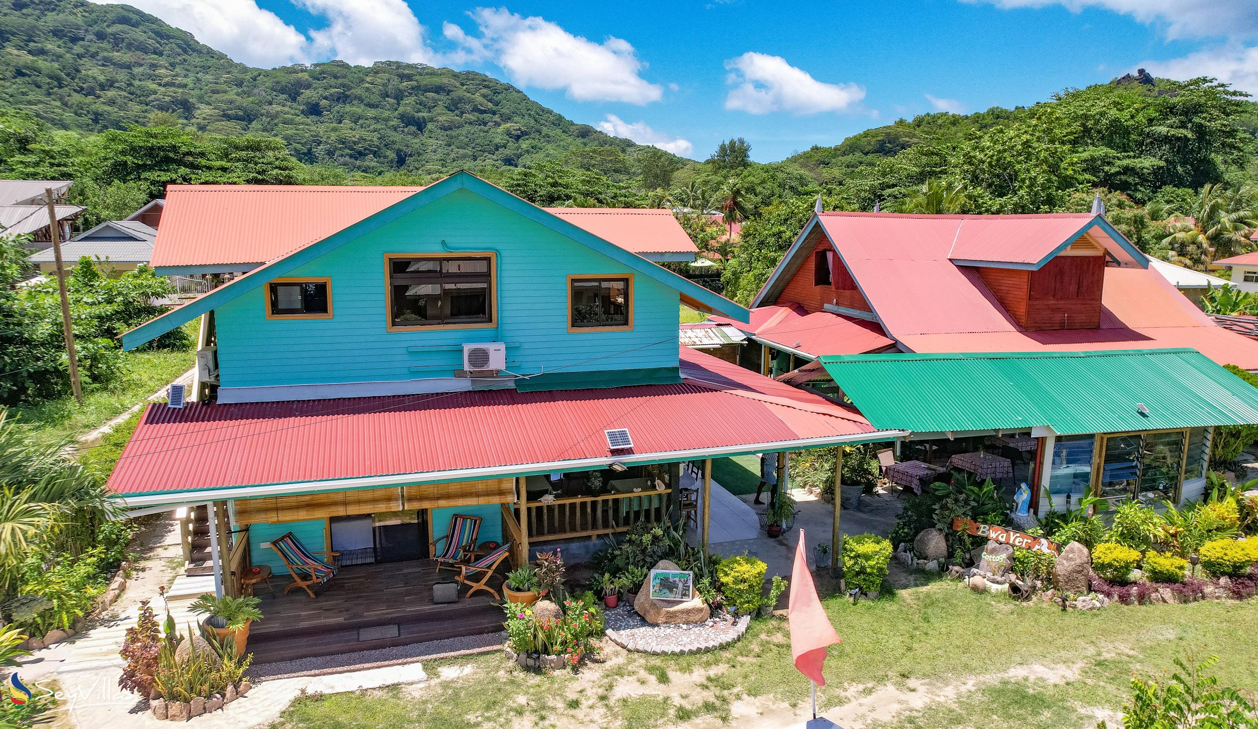 Bwaver Cottage Guesthouse Aussenbereich La Digue (Seychellen